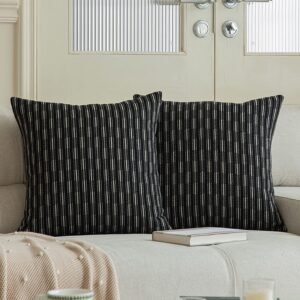 LIONEL MB Textile Pack of 2 Farmhouse Throw Pillow Covers